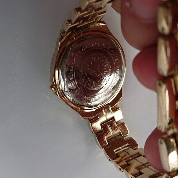 Anne Klein Gold-Tone with Crystal blue dial Watch - Picture 8 of 9